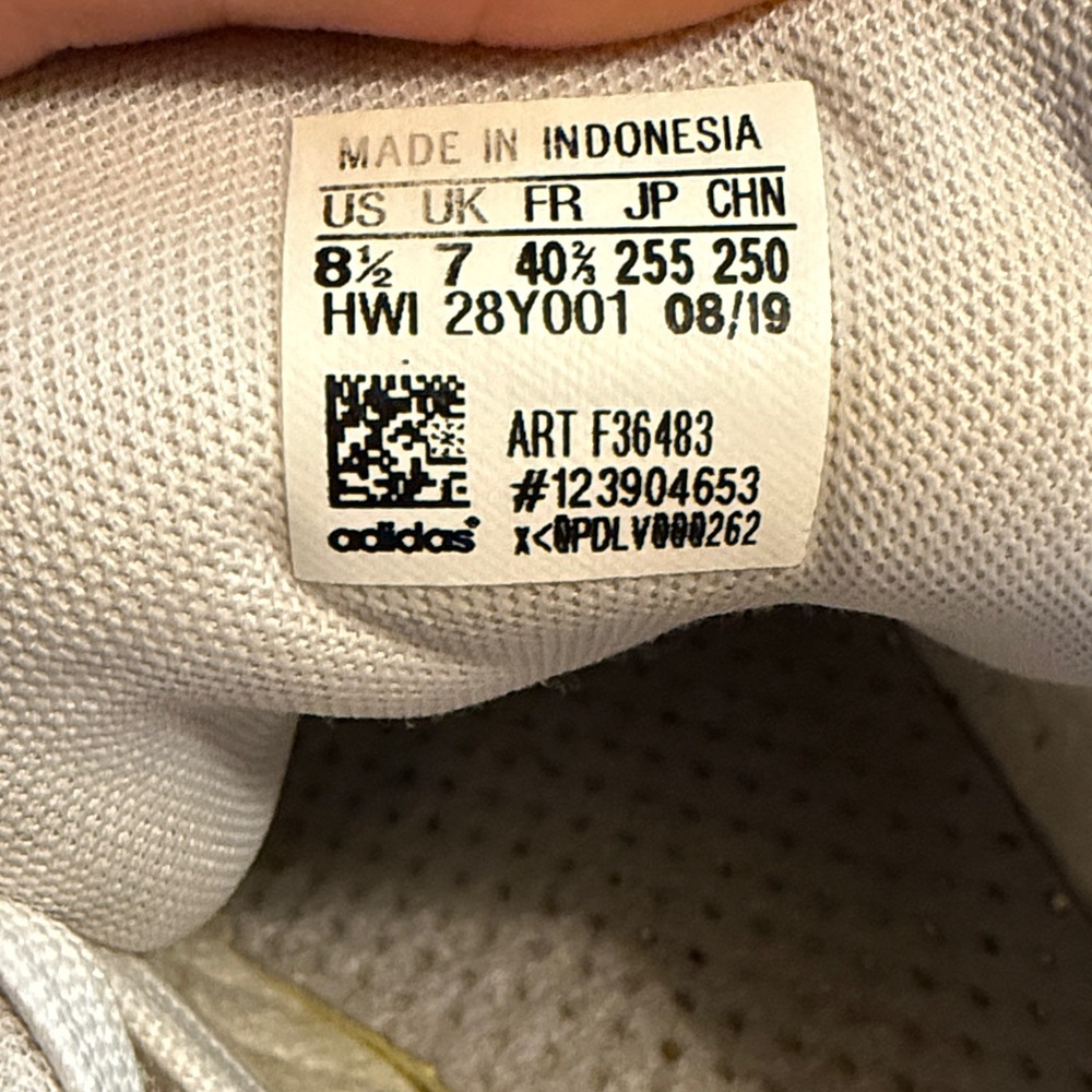 Adidas White and Black Striped Sneakers - Picture 3 of 4